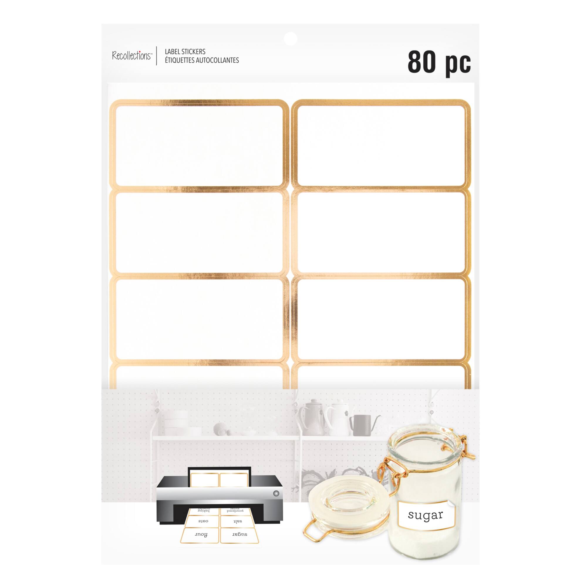 12 Packs: 80 ct. (960 total) Gold Border Printable Shipping Label Stickers by Recollections™